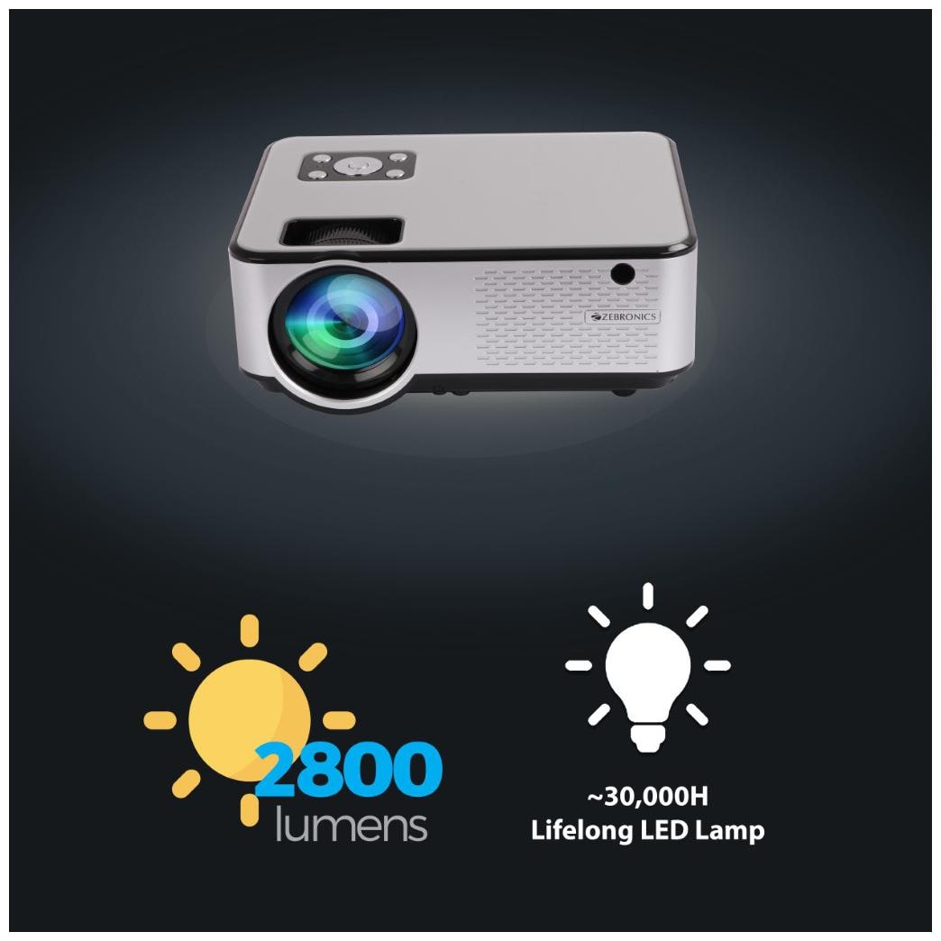 Buy Zebronics ZEB-LP2800HD Projector comes 305 cm screen size support