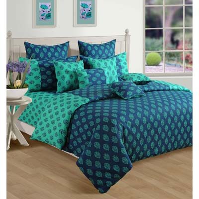 

Swayam Cotton Solid Double Size Bedsheet 144 TC ( 1 Bedsheet With 2 Pillow Covers Turquoise )