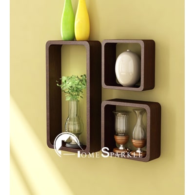 

Home Sparkle Set Of Three Wall Cube Shelf