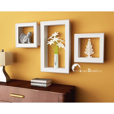 

Home Sparkle Set Of 3 Wall Shelves W Frames