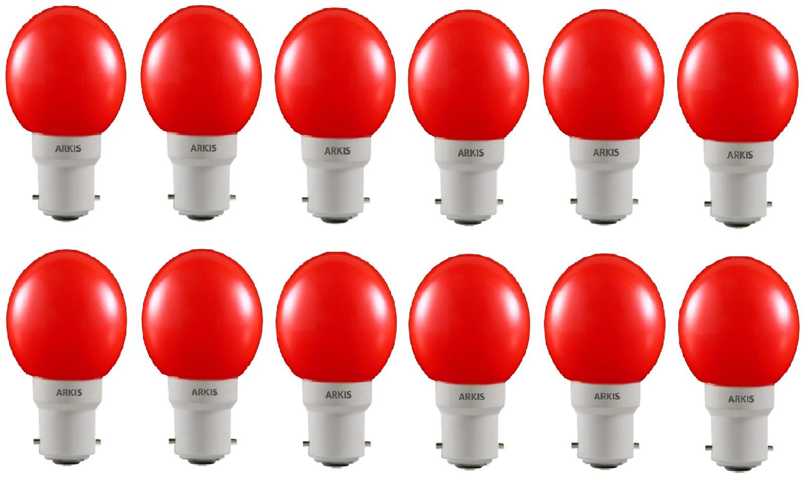 

0 5 WATT LED BULB RED COLOR (PACK OF 12)