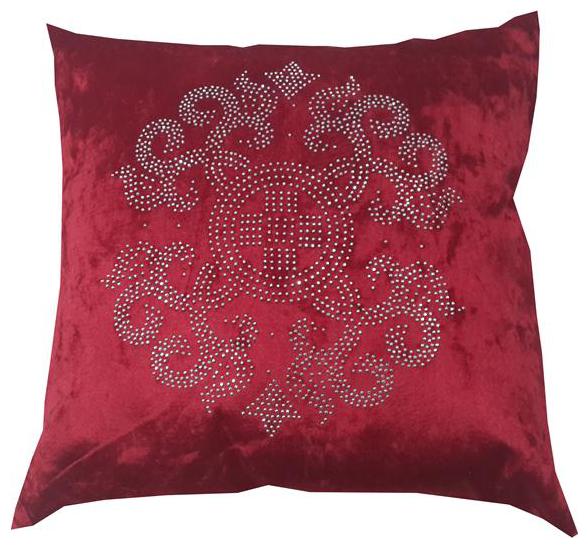 

1 Cushion Cover Handmade Embroidered Beaded by Valtellina