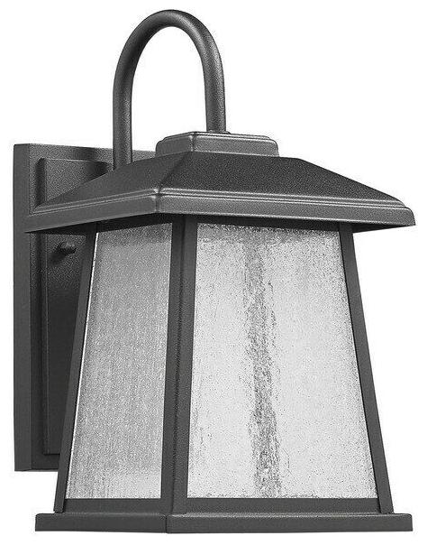 

1-light Textured Black LED Outdoor Wall Lantern Textured Black