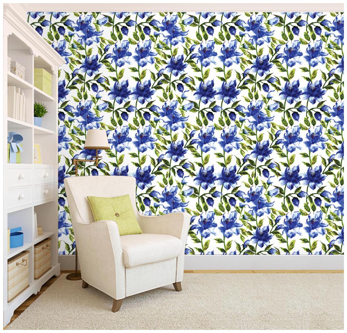 

100Yellow Floral Pattern Sel Peel Stick Waterproof Wallpaper