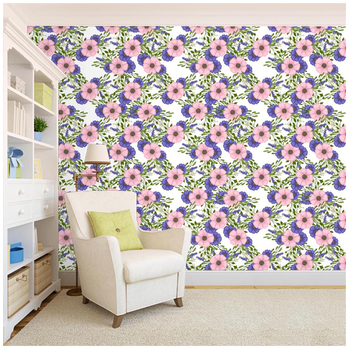 

100Yellow Floral Pattern Sel Peel Stick Waterproof Wallpaper