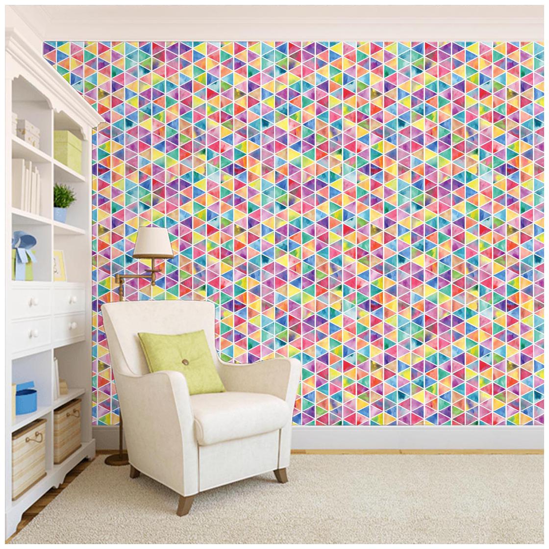 

100yellow Printed Wallpaper Pattern Peel and Stick Waterproof HD Wallpaper (PVC Vinyl 26 7 Sqft Multi)