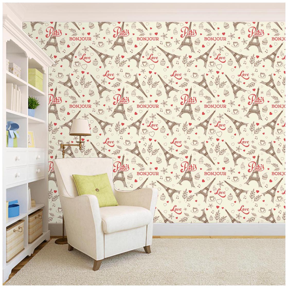 

100yellow PVC Vinyl Paris Design Print Peel and Stick Decor Decal Wall Paper (26 7 Sq ft Multi)