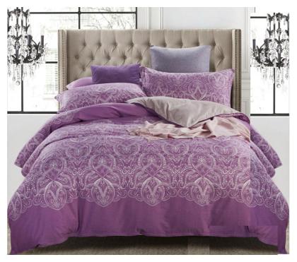 

Gifty Cotton Geometric Double Size Bedsheet 104 TC ( 1 Bedsheet With 2 Pillow Covers Purple )