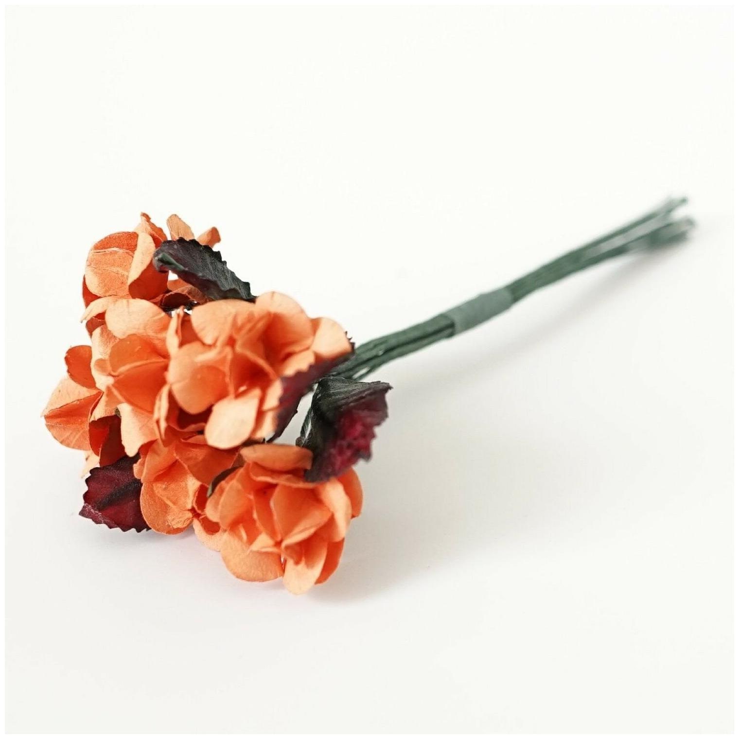 

12 Paper Freesia Flowers Bouquet Green Red Ivory Lavender Orange Peach Pink