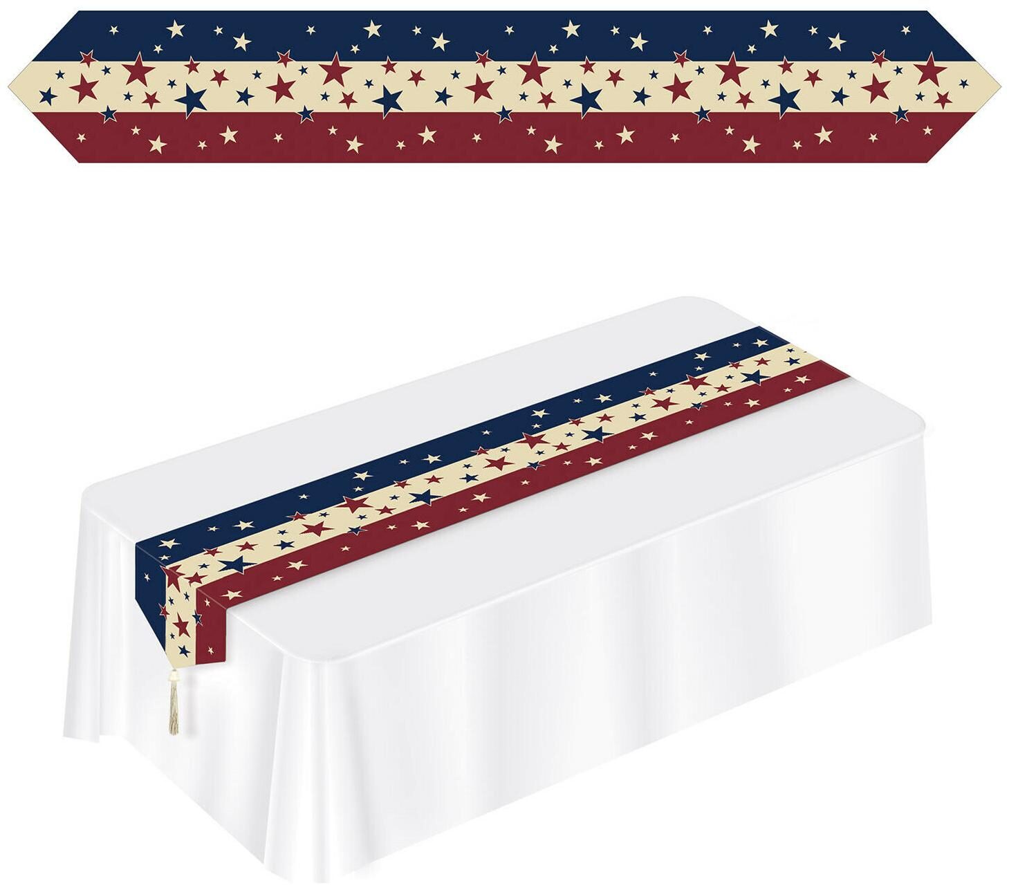 

(12) Printed Americana Table Runner