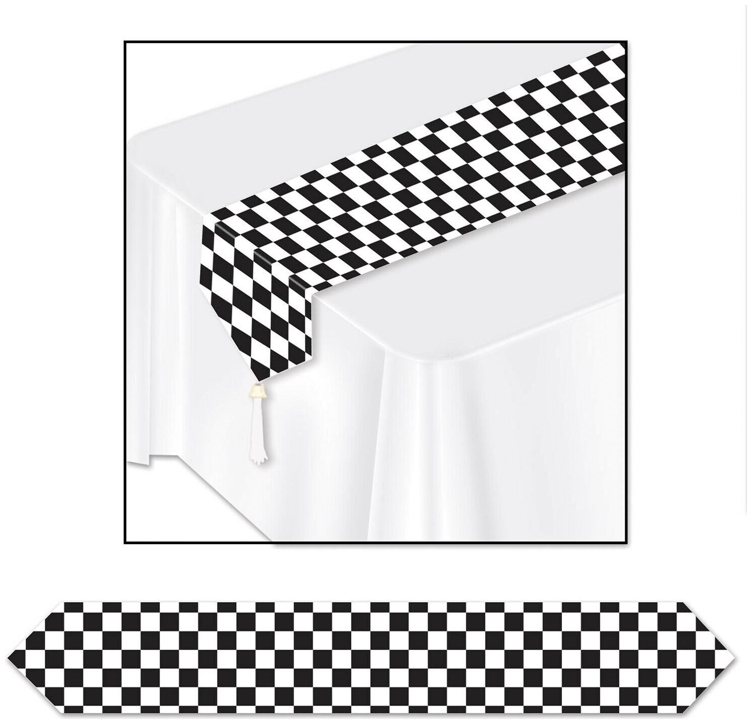 

(12) Printed Checkered Table Runner