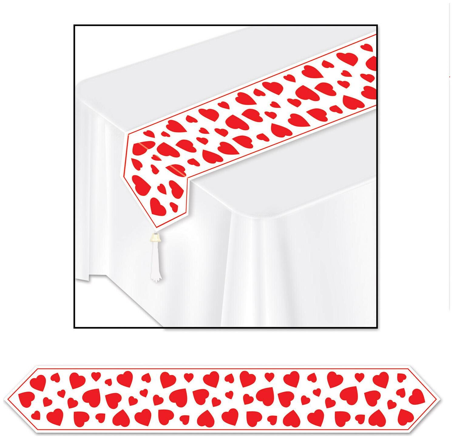 

(12) Printed Heart Table Runner