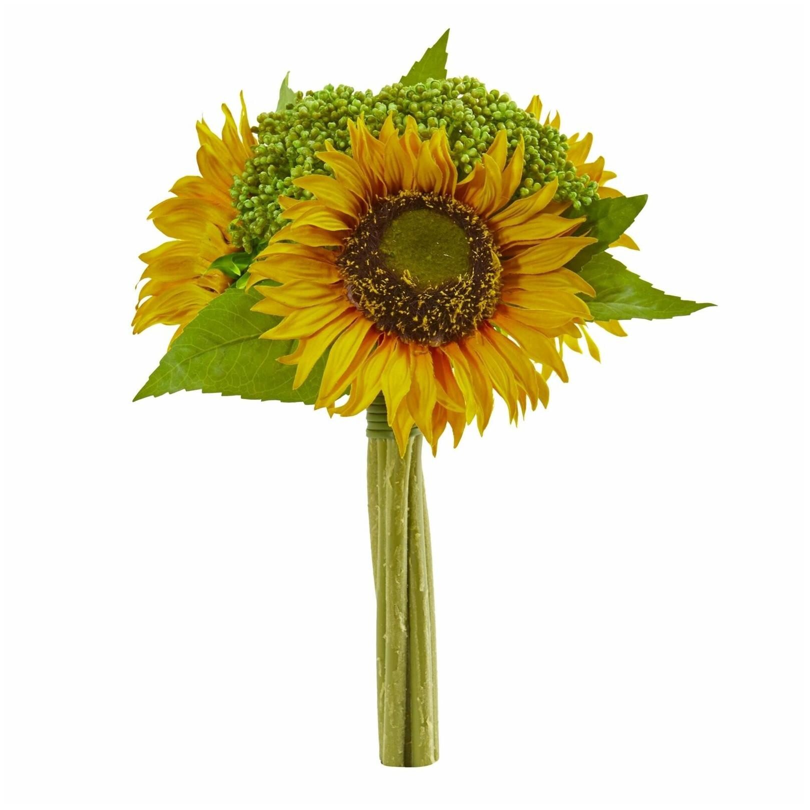 

12 Sunflower Bundle Artificial Flower (Set of 3)