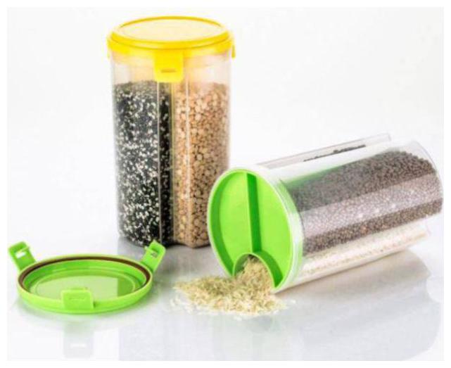 

1500 ml Plastic Grocery Container (Pack of 2 Multicolor)