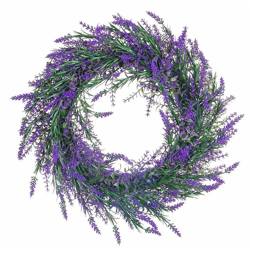 

18 Artificial Lavender Wreaths Fake Lavender Flower Wreath for Front Door