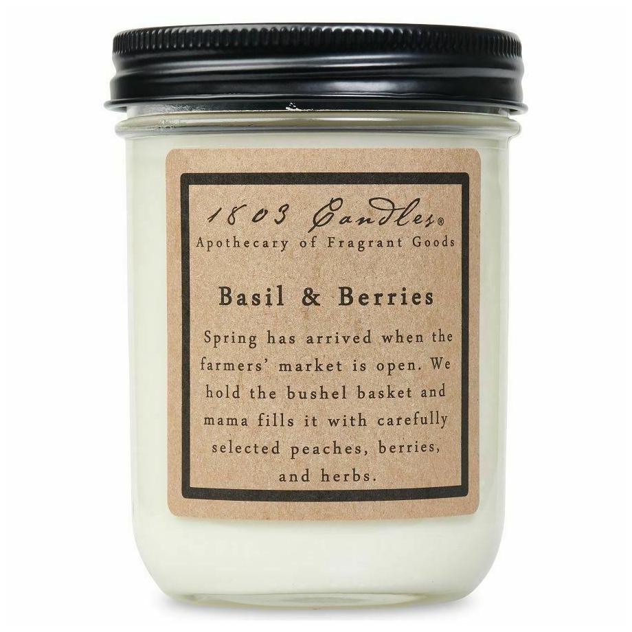 

1803 Candles - 14 oz Jar Candles - Basil Berries