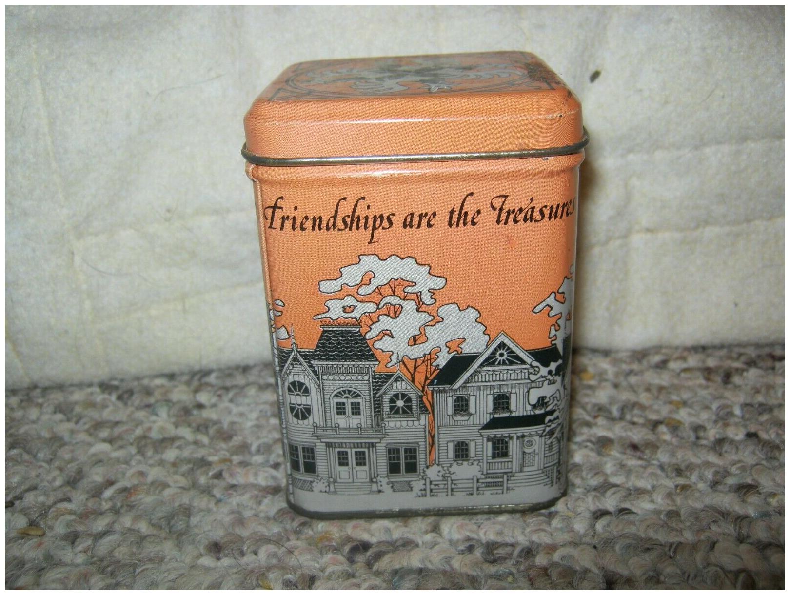 

1981 NOS Jasco Wicks N Tins Scented Candle in a Collectible Tin Friendship 11