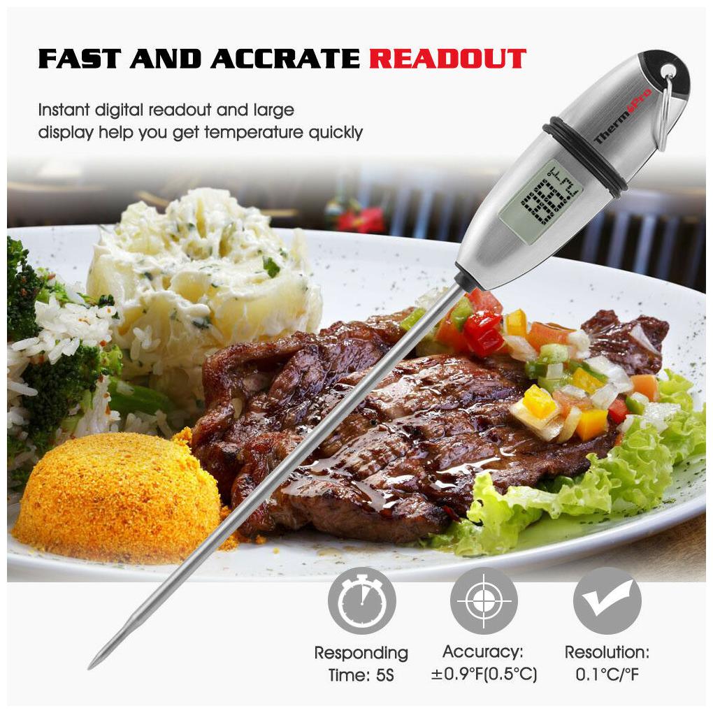

Instant Read Digital Grill Kitchen Meat Thermometer Probe BBQ Oven Food Cooking