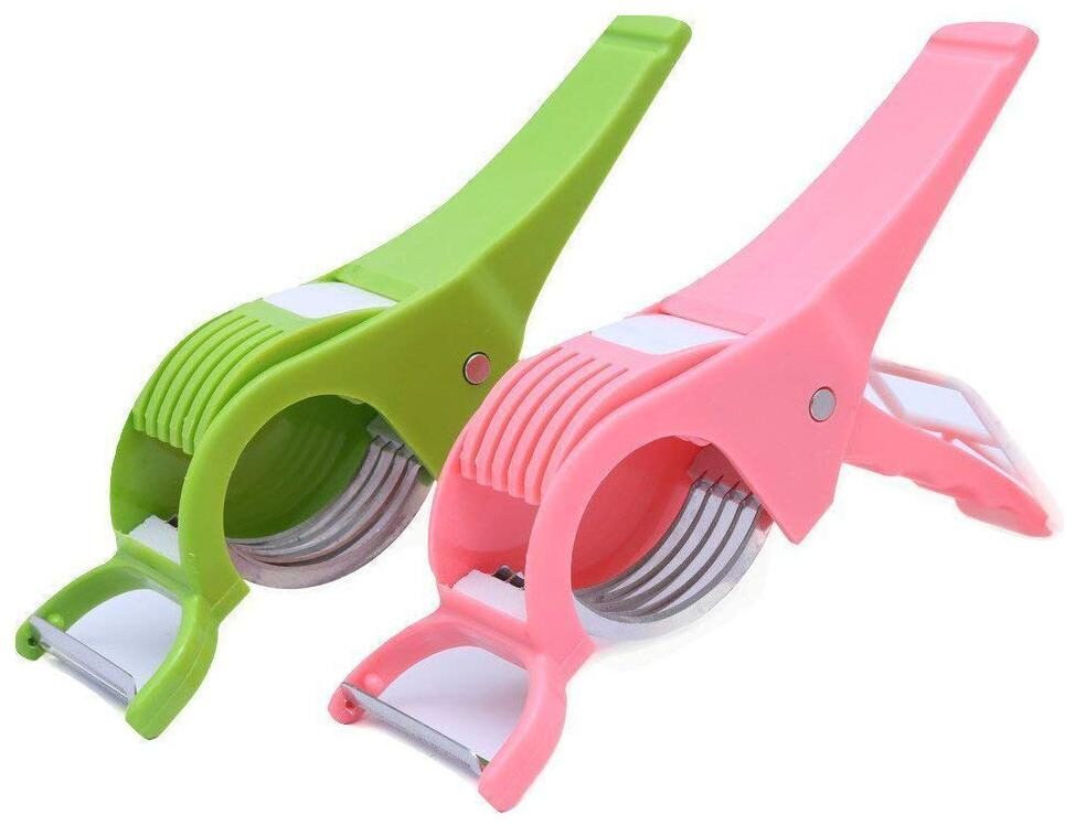 

Dark LINE Plastic Vegetable tool Green Pink ( Set of 2 )