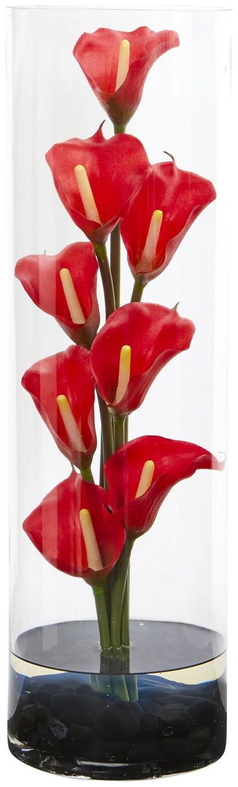 

20 Calla Lily Artificial Arrangement in Cylinder Glass