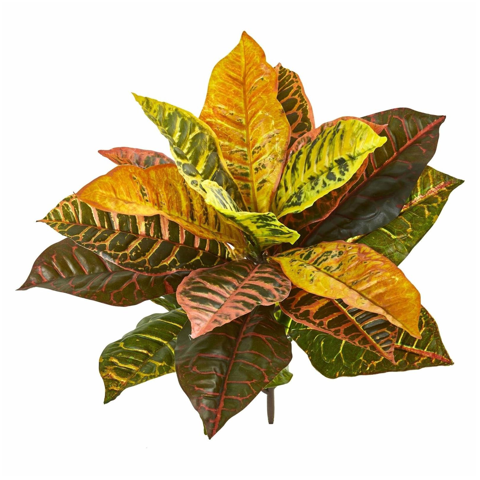 

21 Garden Croton Artificial Plant (Real Touch) (Set of 4)