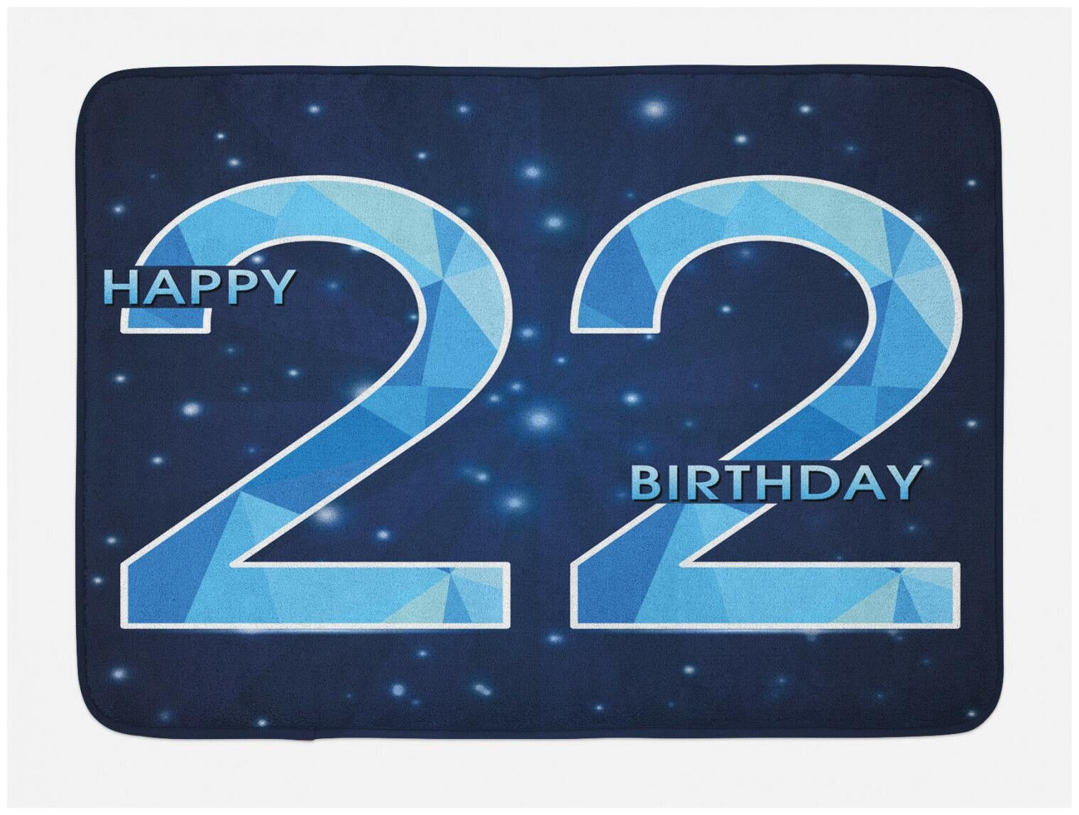 

22nd Birthday Bath Mat Bathroom Decor Plush Non-Slip Mat 29 5 X 17 5