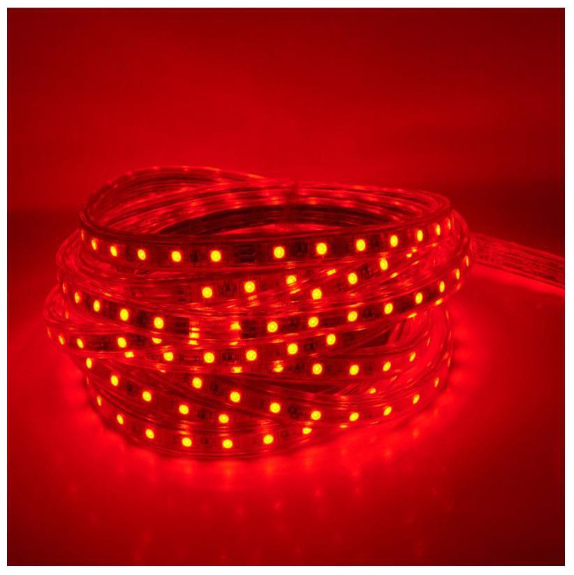 

25Meter Red Colour LED Strip AC 220V Flexible Light RGB Dimmable SMD Waterproof Power Plug Outdoor Garden Lighting