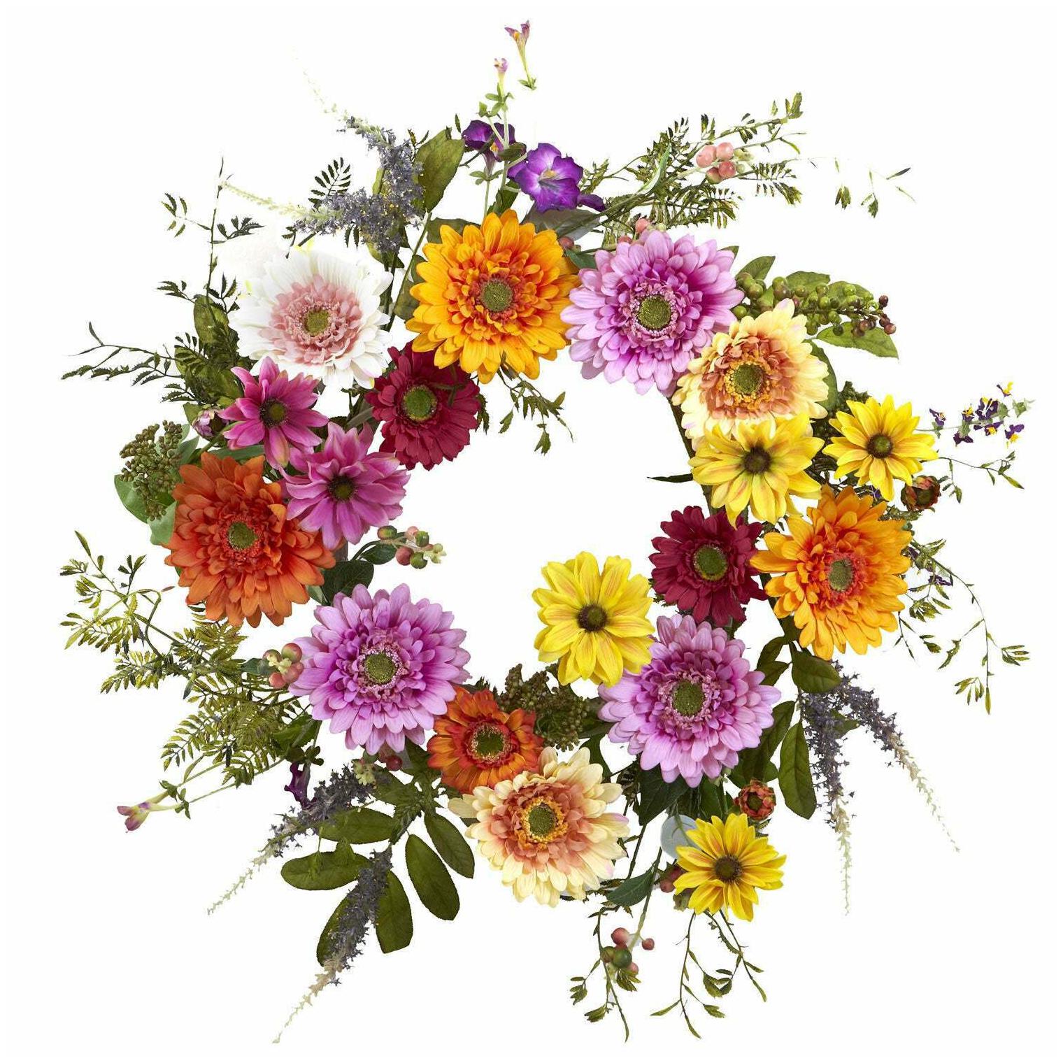 

26-inch African Sunflower Wreath