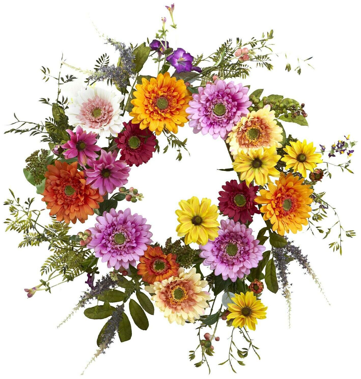 

26-inch African Sunflower Wreath