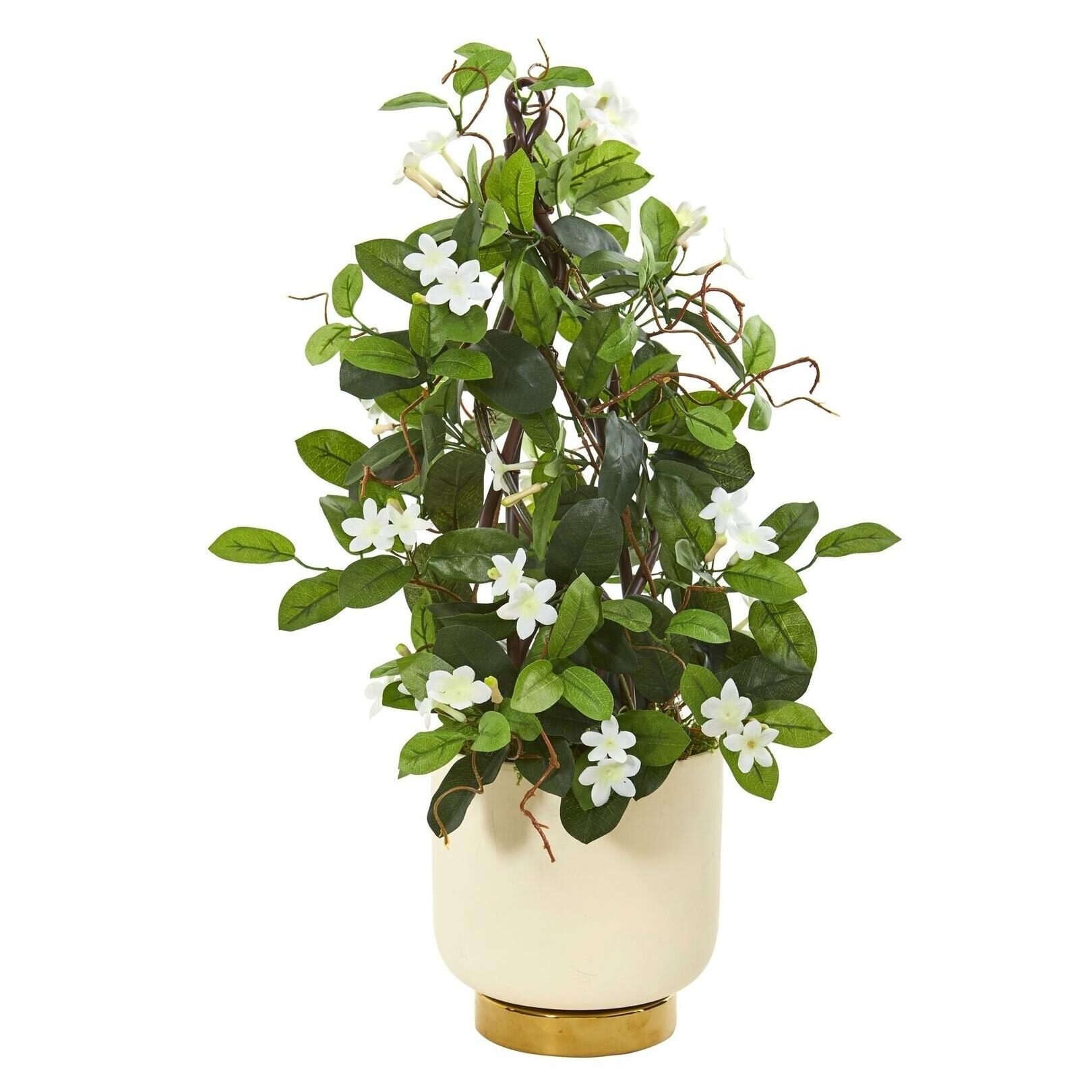 

26 Stephanotis Artificial Plant in White Designer Bowl