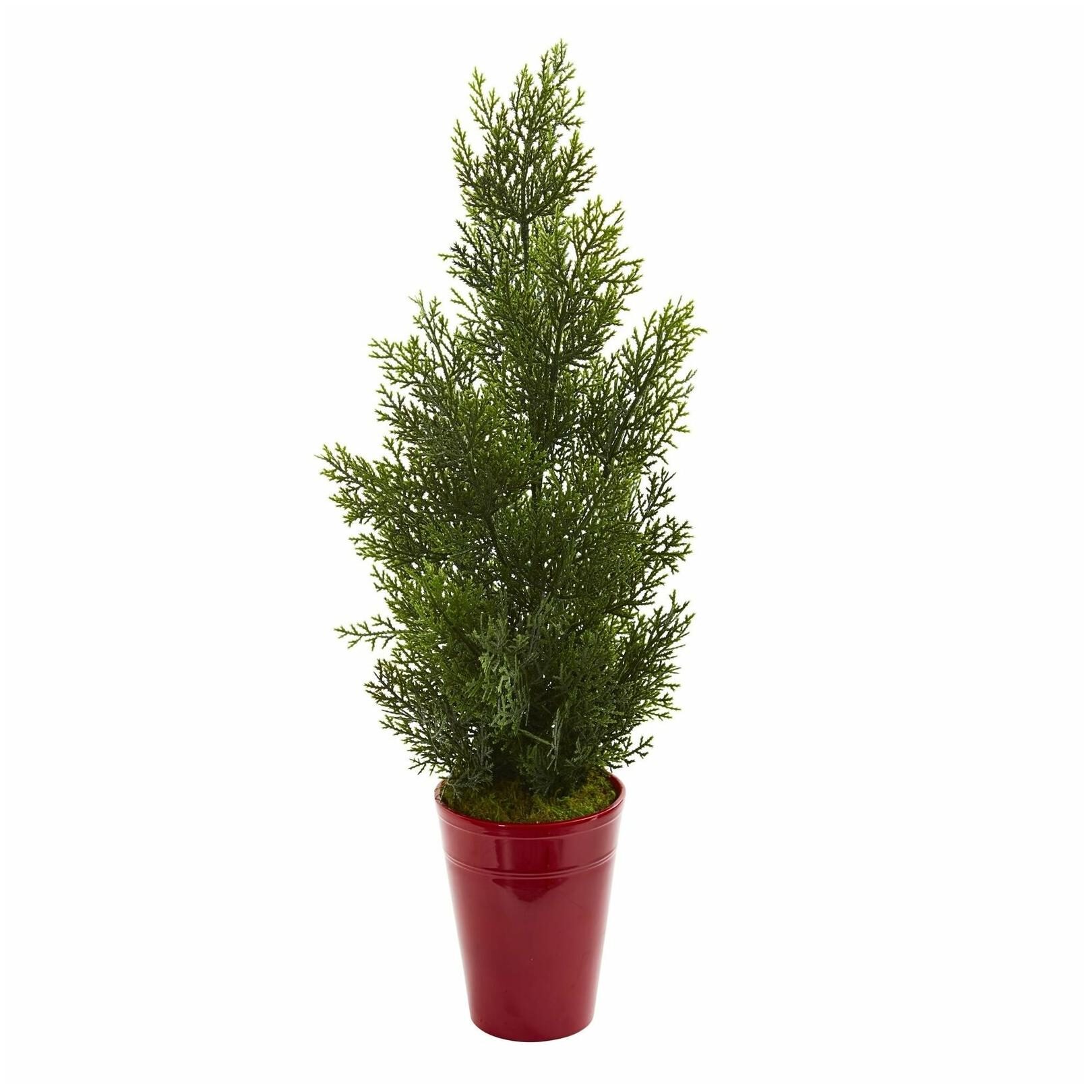 

27 Mini Cedar Artificial Pine Tree in Decorative Planter