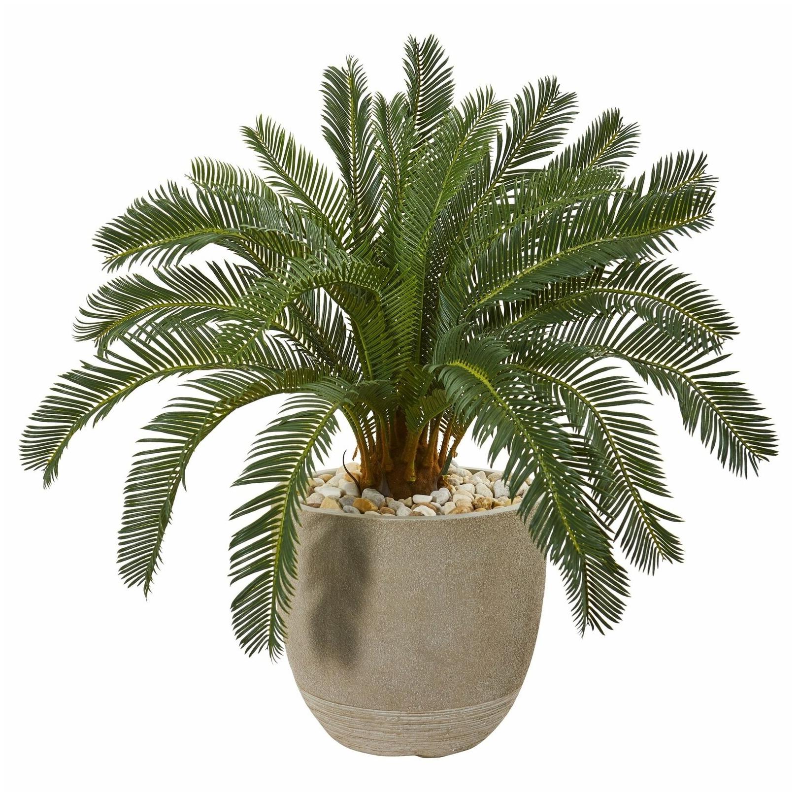 

29 Cycas Artificial Plant in Sand Stone Planter