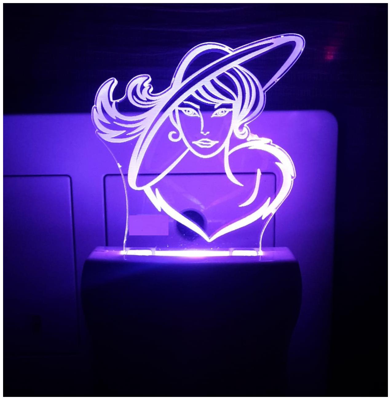 

2Mech Barbie Pari Acrylic Colour Changing 3D Illusion LED Night Lamp (Multicolour)