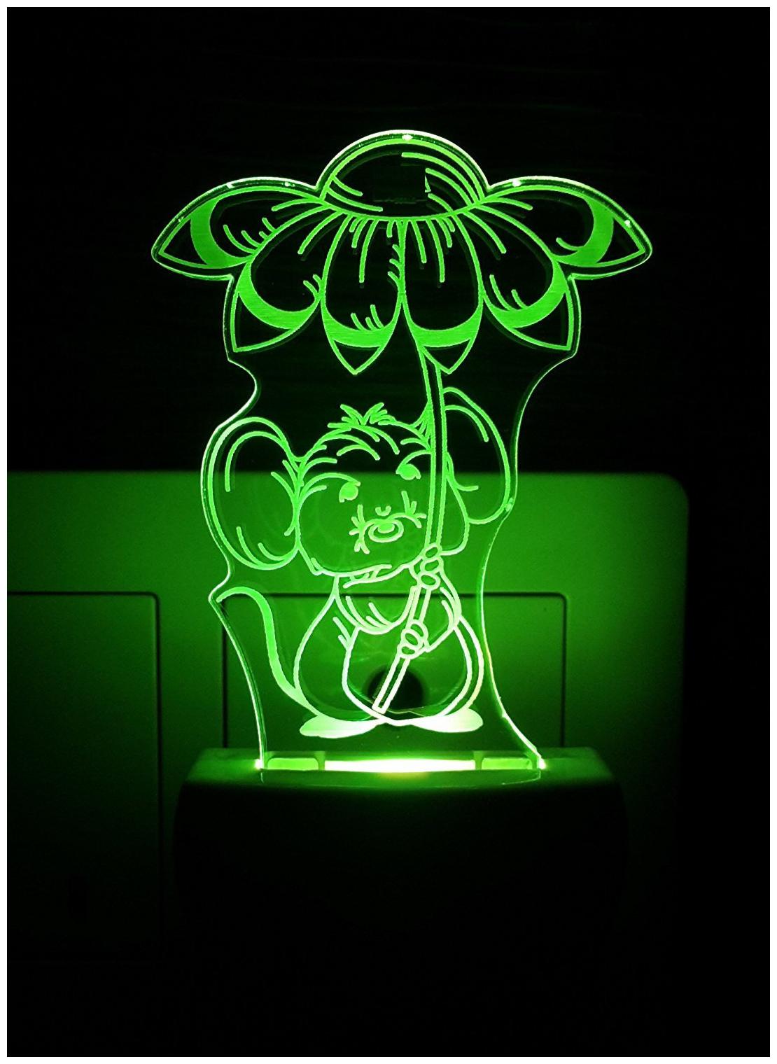 

2Mech Kids fevourite rebbit Indian Acrylic Colour Changing 3D Illusion LED Night Lamp (Multicolour)