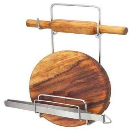 

2Mech Rolling Pin Holder Chakla Belan Stand Stainless Steel (Stand Only)