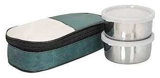 

SUPER DEAL 2 Assorted 2 Containers Lunch box ( Set of 1 250 ml )