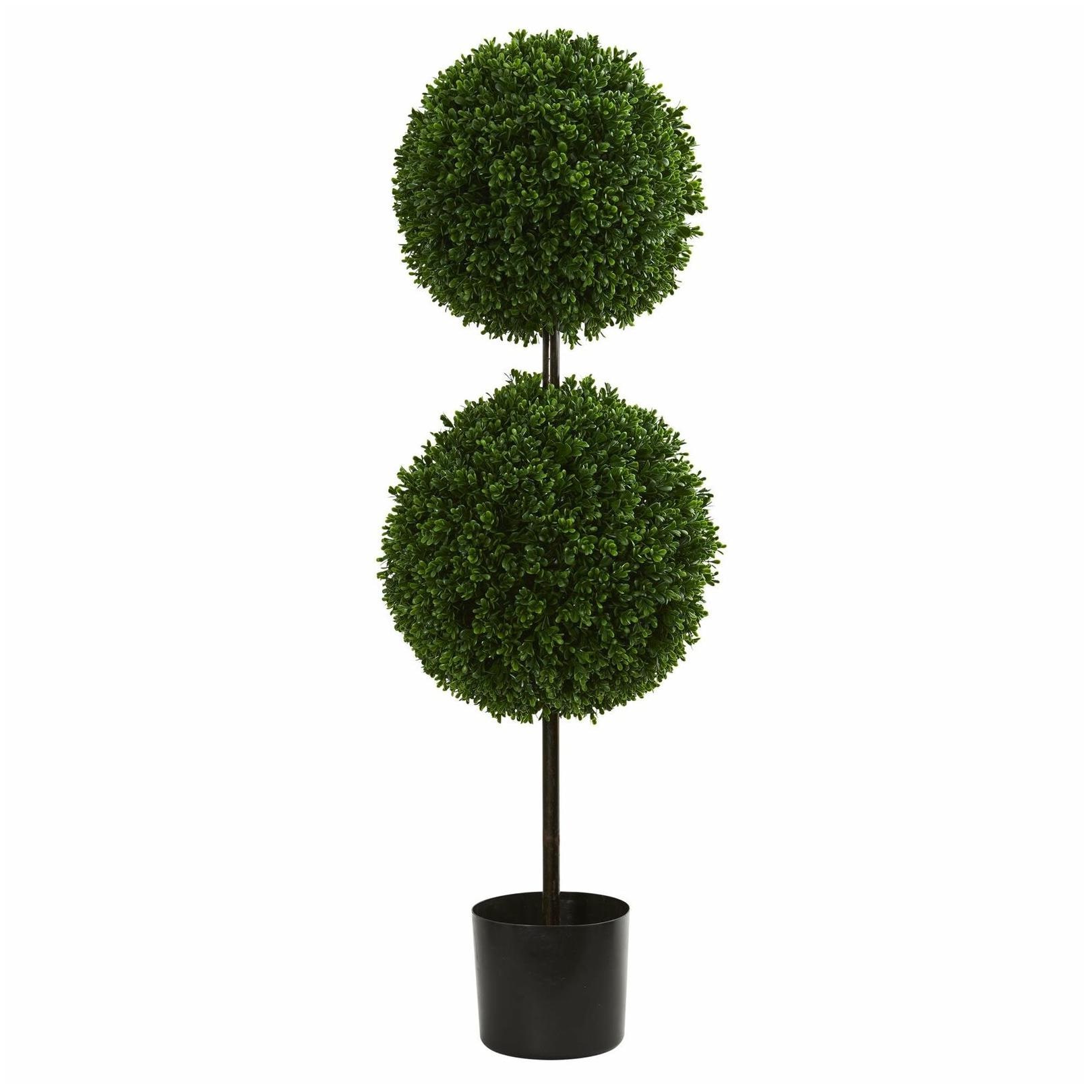 

3 5 Boxwood Double Ball Artificial Topiary Tree UV