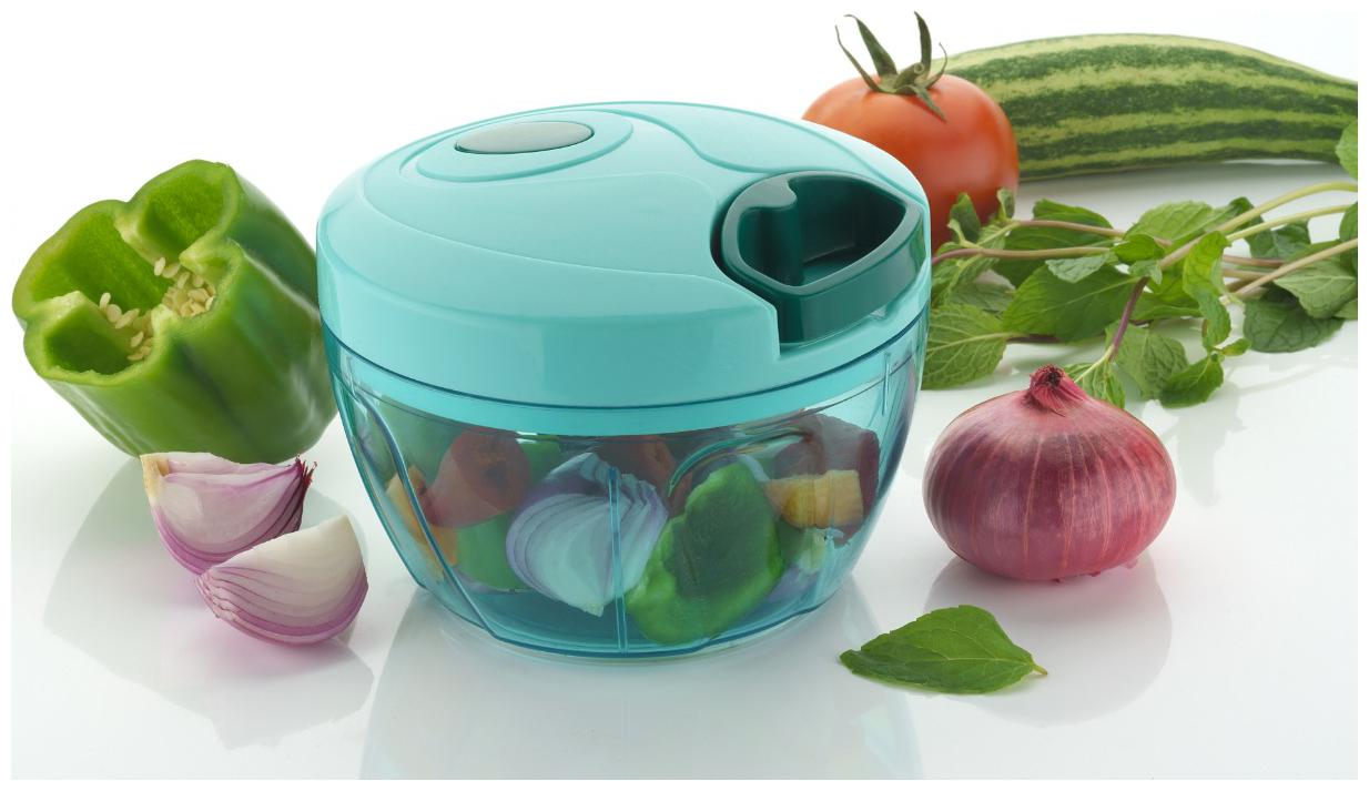 

3 Blades Vegetable Chopper Cutter With Storage Lid (400ml)