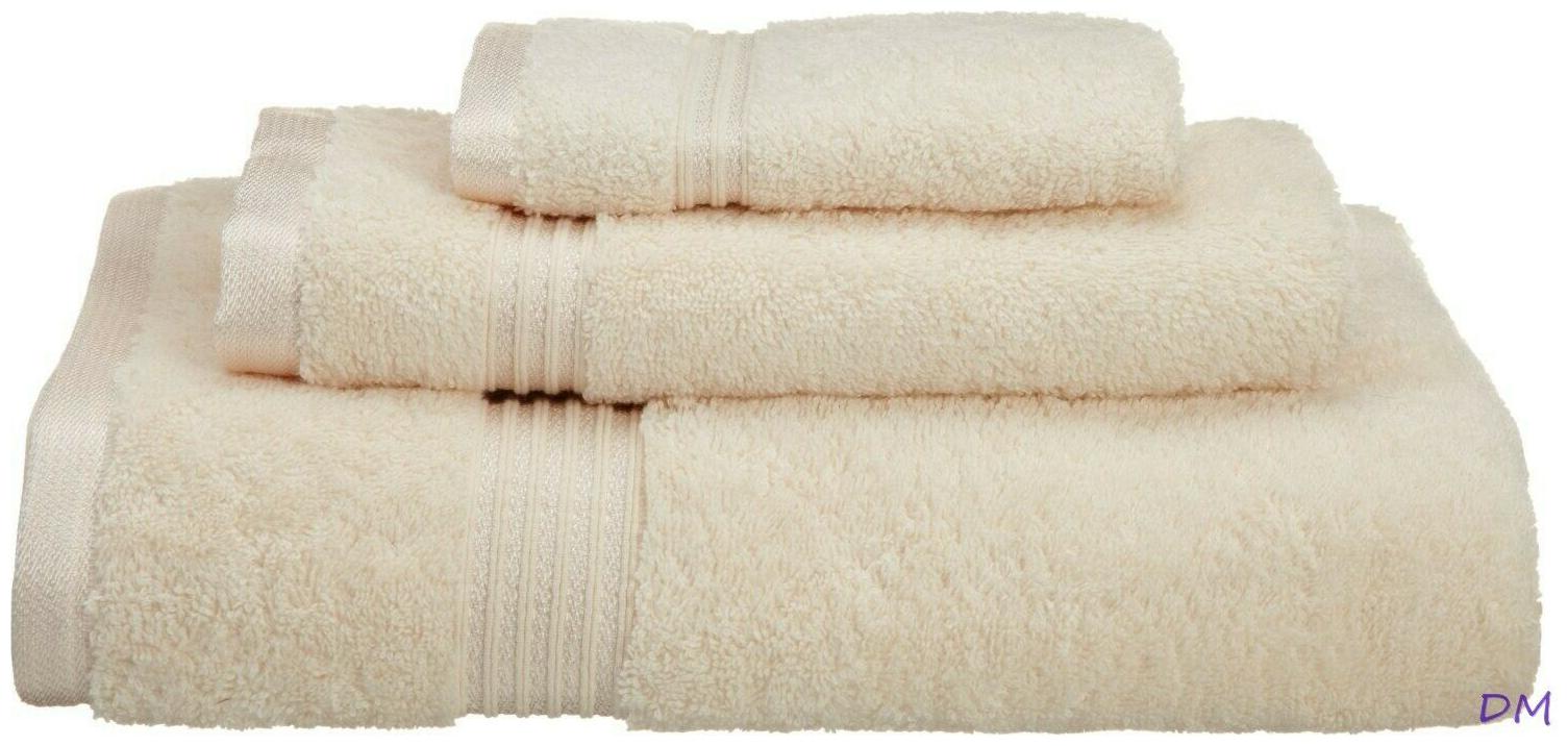 

3-pc Ivory Superior 600 GSM Long Staple Cotton Towel Hand Towel Washcloth Set
