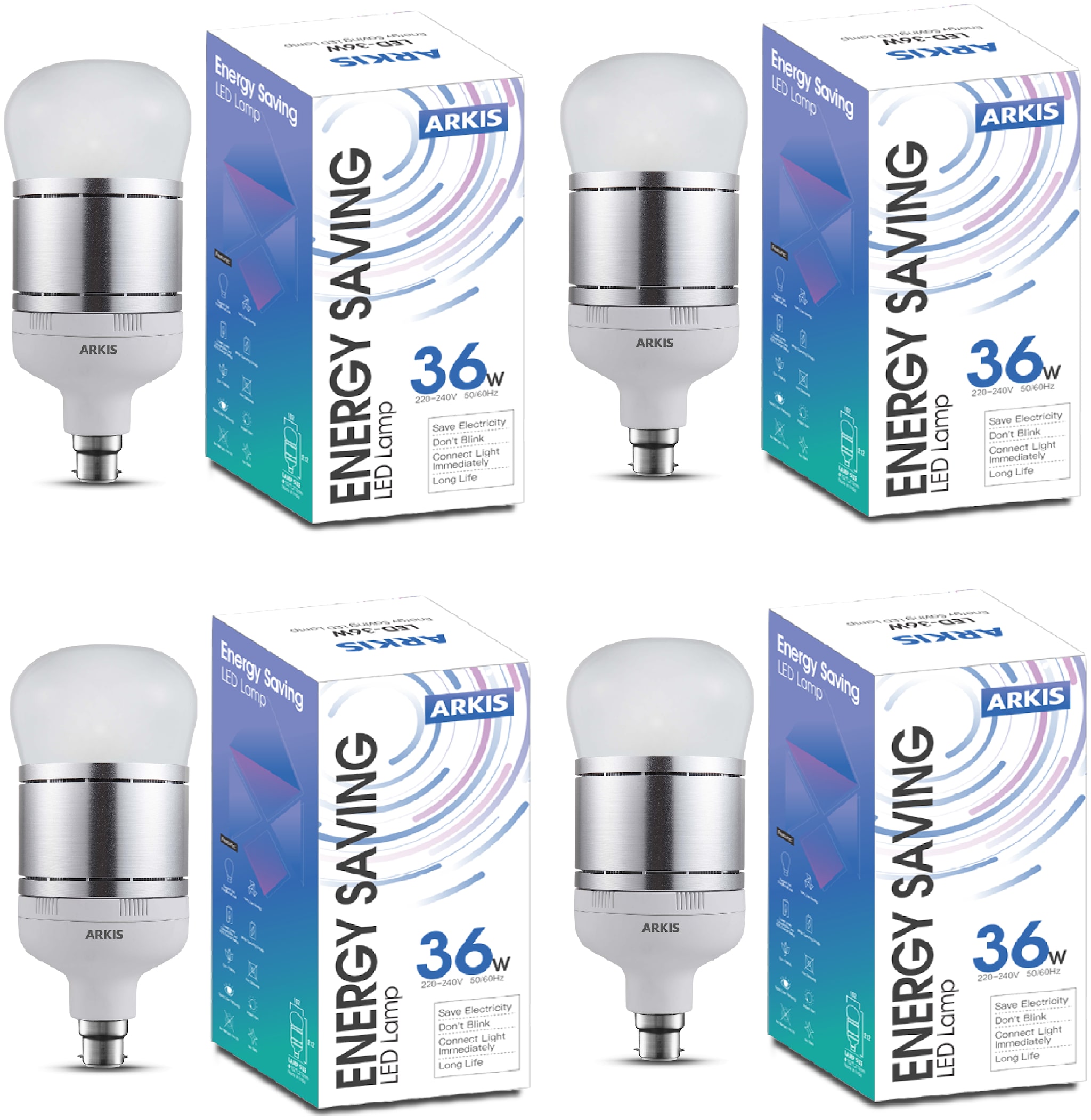 

36 WATT HIGHER WATTAGE ARKIS LED BULB (PACK OF 4)
