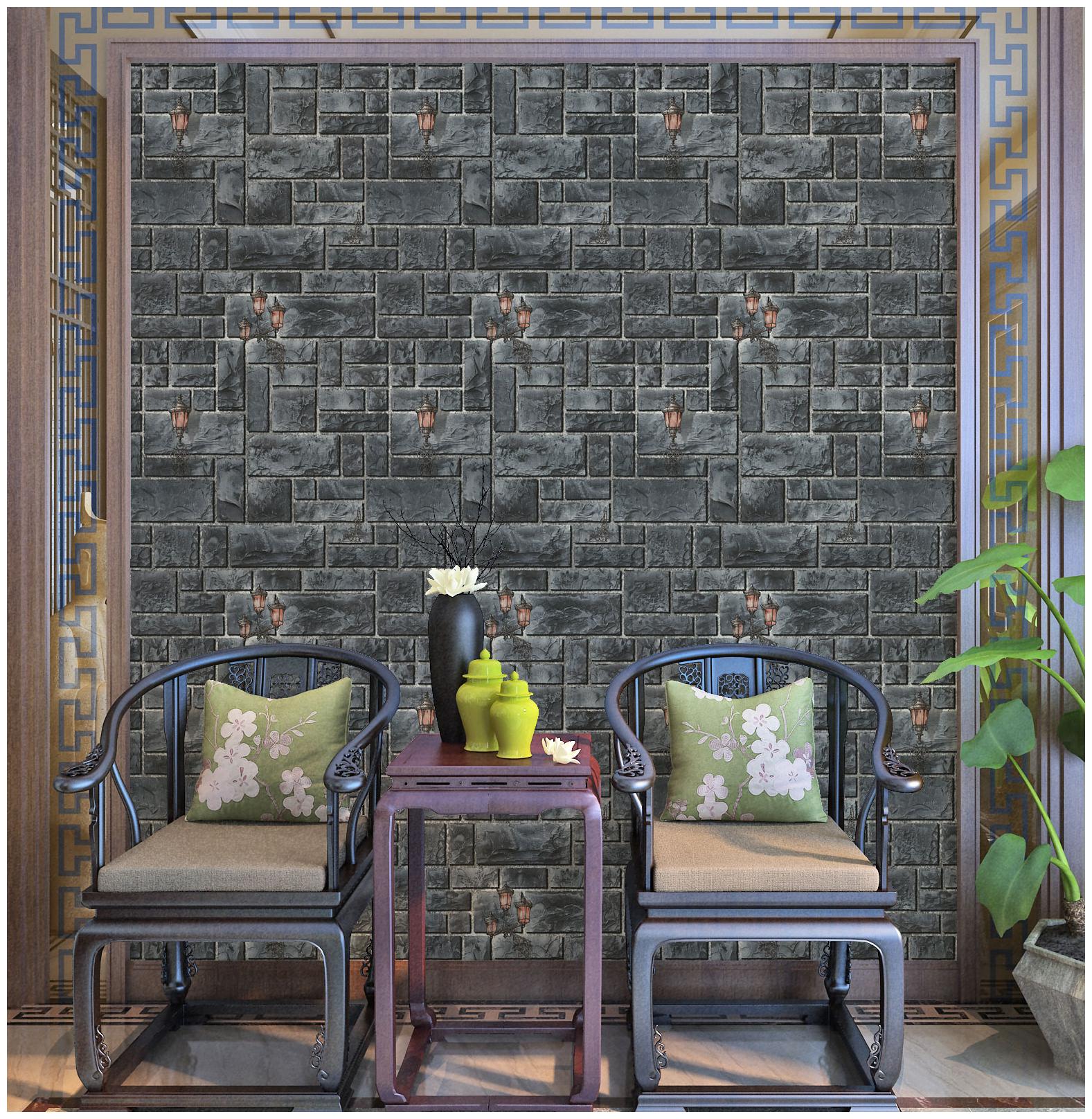 

3D STONE BRICK DESIGN WALLPAPER-KONARK DECOR