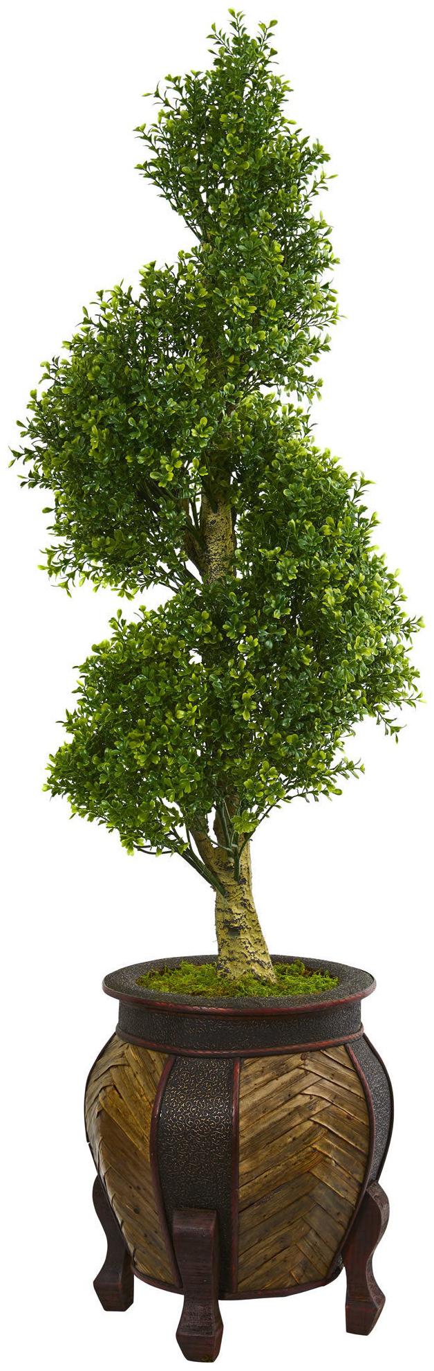 

4 5 Boxwood Spiral Topiary Artificial Tree in Decorative