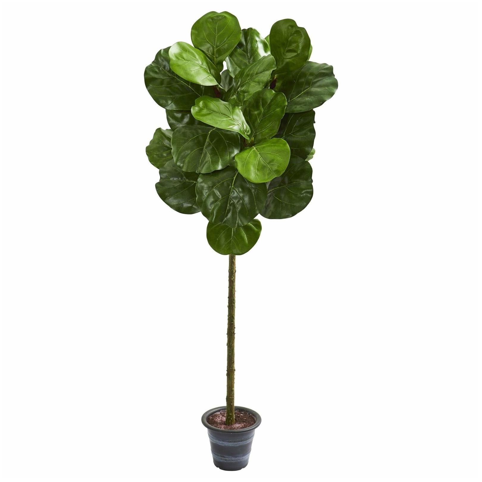 

4 Fiddle Leaf Artificial Tree With Decorative Planter