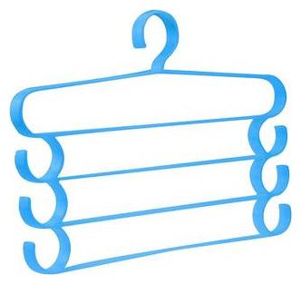 

4 Layer Colorful Pants Scarf Hangers Holders Trousers Clothes Towels Hanger (1Pc) Multicolor