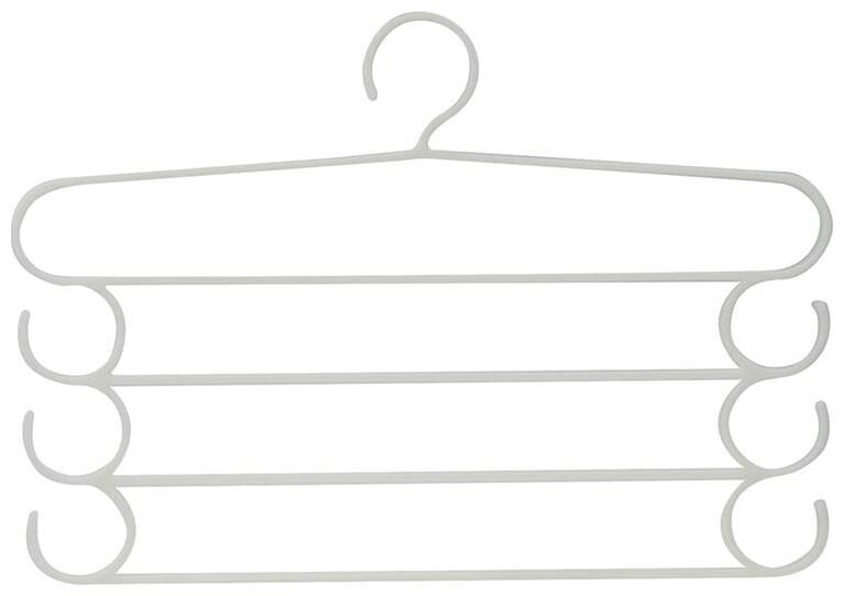 

4 Layers Multi-Purpose Magic Closet Hangers Space Saver Storage Plastic Hanger (1Pc) Multicolor