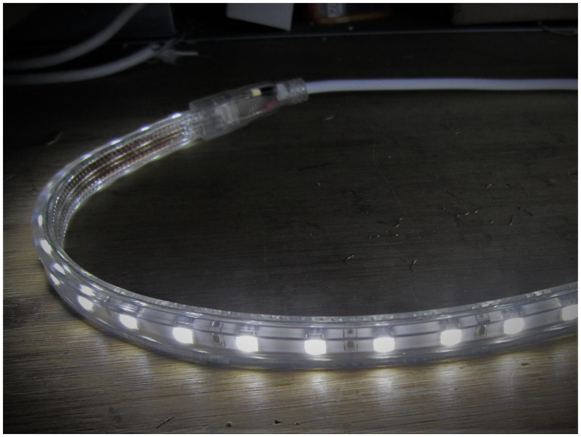 

40 Meter White Color 110V 220V SMD 5050 Flexible Flat LED Strip Rope Ceiling Light