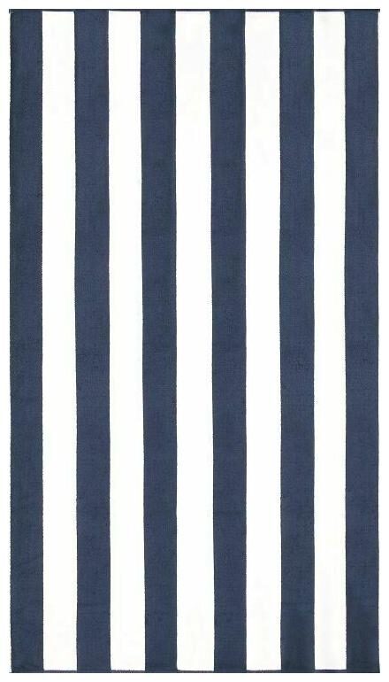 

40 X 72 Marine Stripes Navy Luxury Beach Towel