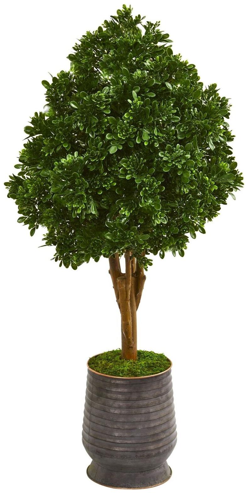

49 Tea Leaf Artificial Tree in Metal Planter UV Resistant