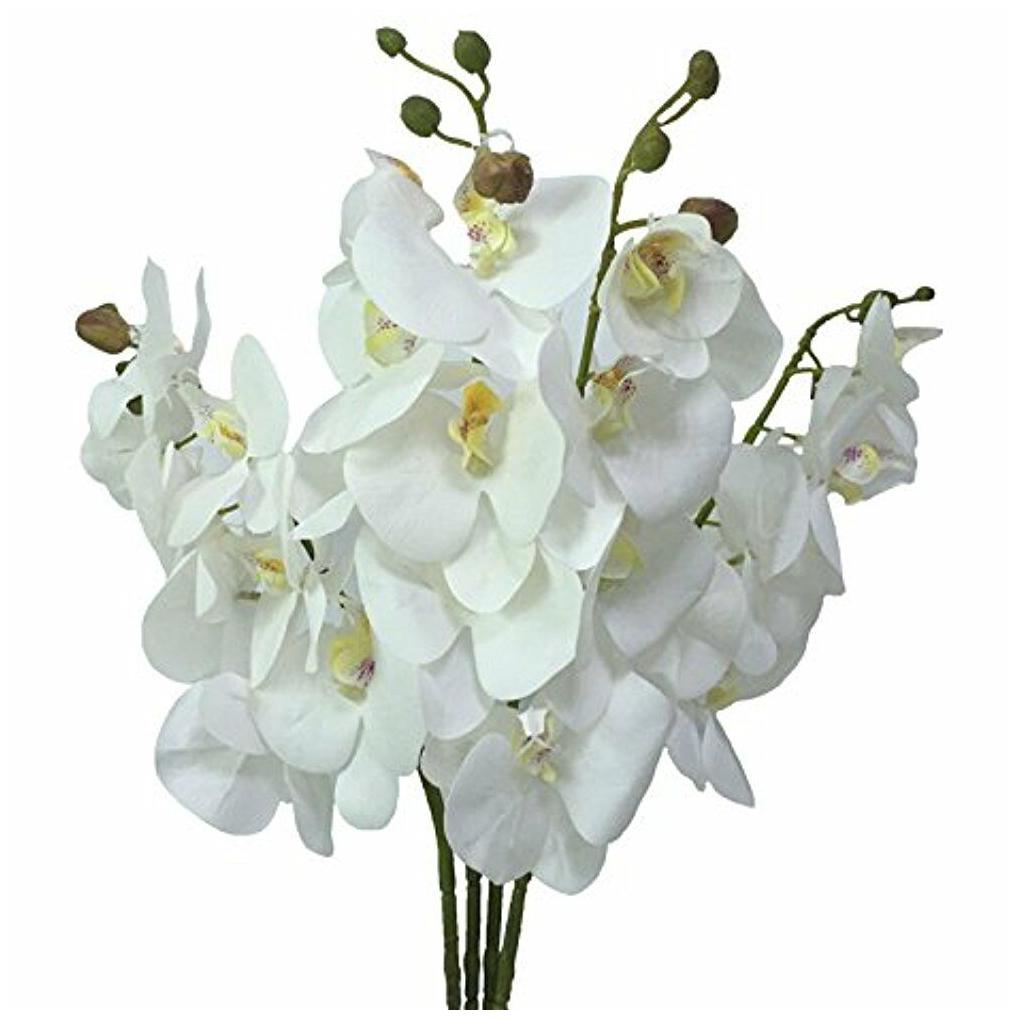 

4Pcs Artificial Phalaenopsis Orchid Latex Flowers For Home Wedding Decoration(30
