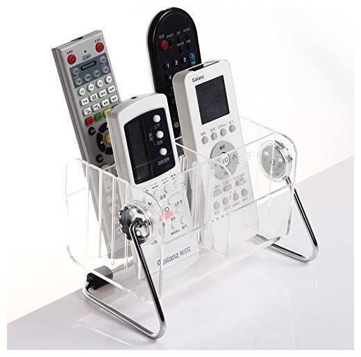 4square 6-Slot Clear Acrylic Home Desk Tv Air-Conditioner Remote Control Storage Holder Organizer Stand